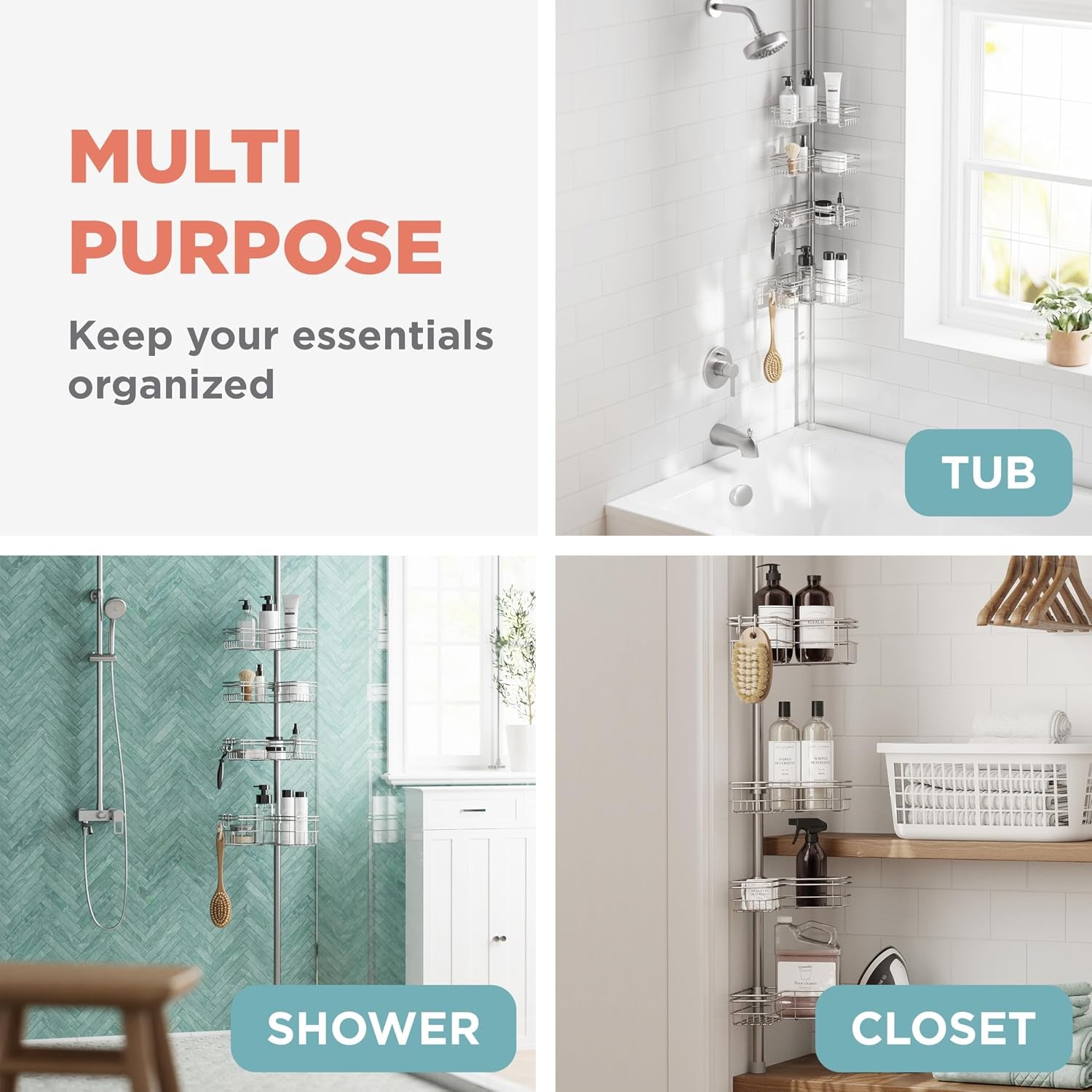 tension-pole-shower-caddy-corner-organizer-adjustable-standing-shower-caddy-with-4-l-shaped-baskets-and-hooks-rust-resistant-bathroom-tension-rod-organizer-60-to-97-inch-satin-nickel
