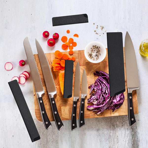 ABS Knife Cover Sleeves for 5" Santoku Knife, Knives Edge Guard Blade Protector Universal Knife Sheath for Home Kitchen, Black7
