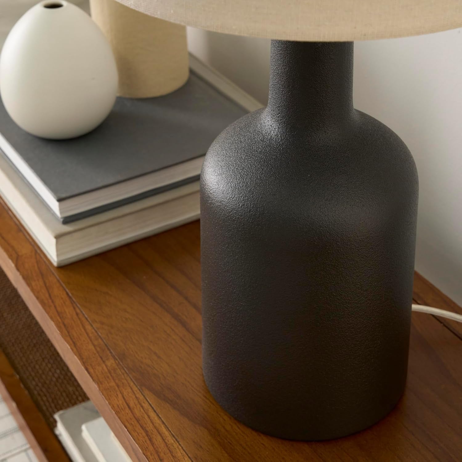 home-22-black-ceramic-table-lamp-with-oatmeal-linen-shade-for-modern-farmhouse-bedside-lamp-living-room-lamp-small-accent-lamp-for-dining-room