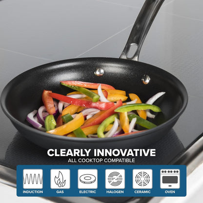 Viking Nonstick Frying Pan, 8 Inch Hard Anodized Kitchen Cookware, Gray5