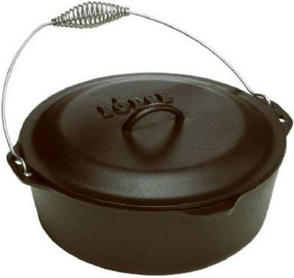 Pre-Seasoned Cast Iron Dutch Oven with Bail Handle, 7 Quart | Heavy-Duty Campfire Ready Cooking Pot & Lid, Cast Iron for Indoor & Outdoor Cooking, Naturally Nonstick1