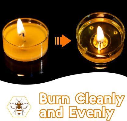 Beeswax Tealight Candles, 36 Pack, 4 Hour Burn4