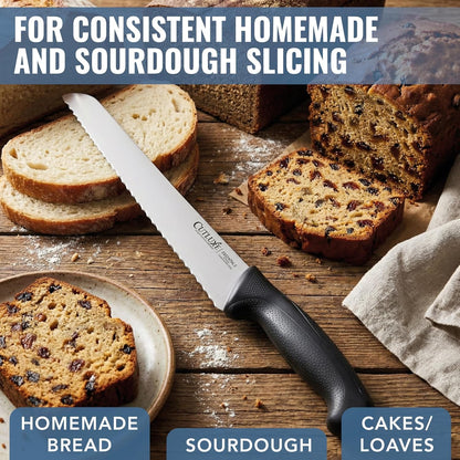 Bread Knife with Cover, 10" Serrated Knife for Sourdough Bread8