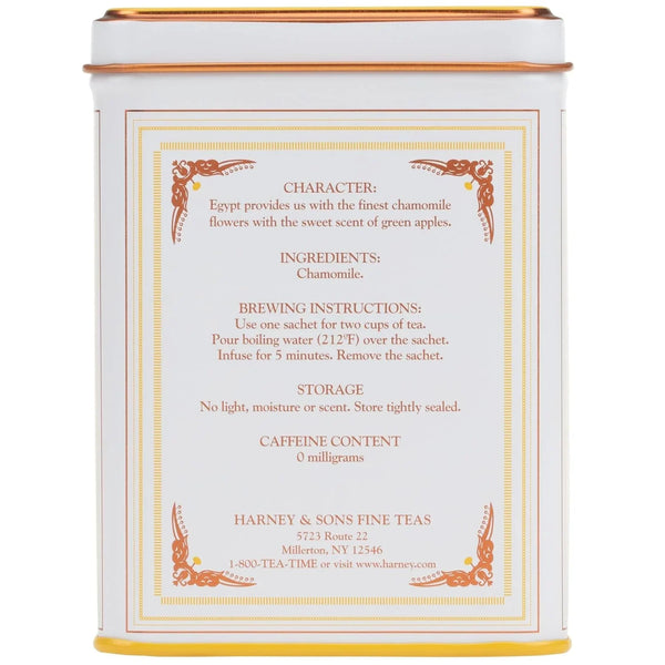 Classic Chamomile Herbal Tea, 20 Sachets in Tin | Egyptian Chamomile Flower Herbal Tea. Naturally Caffeine Free.3
