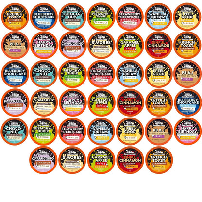 Flavored Coffee Pods, Assorted Sampler, Variety Pack, Compatible with K Cup Brewers Including 2.0, 40 Count1