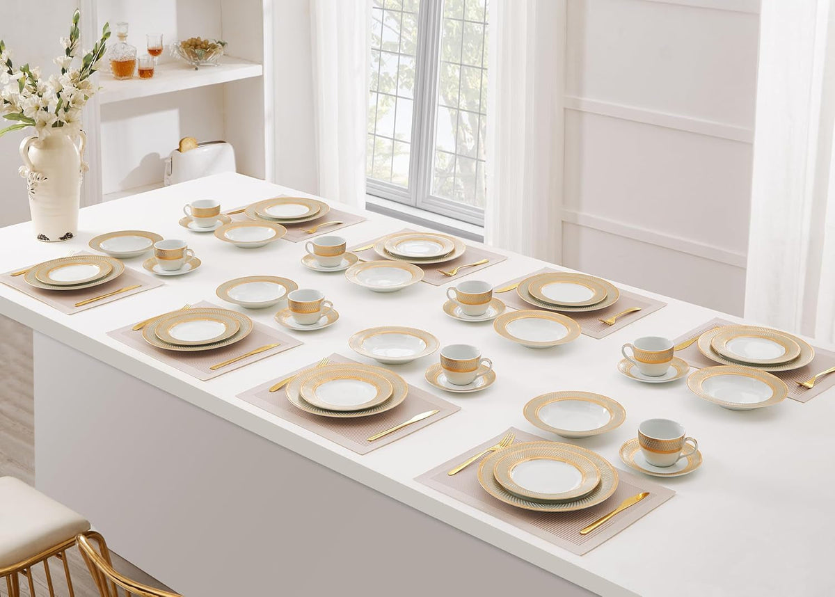 porcelain-dinnerware-set-with-real-gold-trim-geometric-pattern-service-for-8