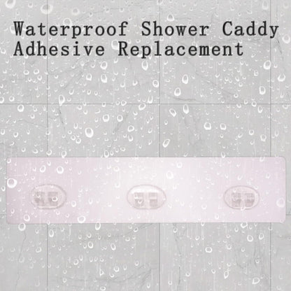 2 Pack Shower Caddy Adhesive for Replacement, Strong Transparent Adhesive for Shower Caddy Sticky Pads, No Drilling for Corner Shelf Basket, Bathroom Storage Shelves, Kitchen Racks and Soap Holder7