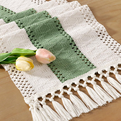 Boho Table Runner Fall Farmhouse Rustic Dining Dresser Scarf Home Decor1