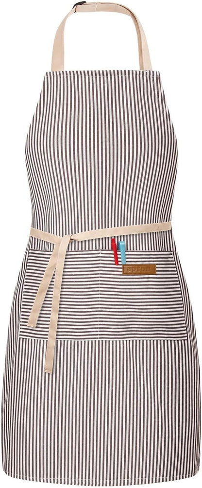 Adjustable Bib Apron with 2 Pockets Chef Cooking Kitchen Restaurant Aprons for Women Men1