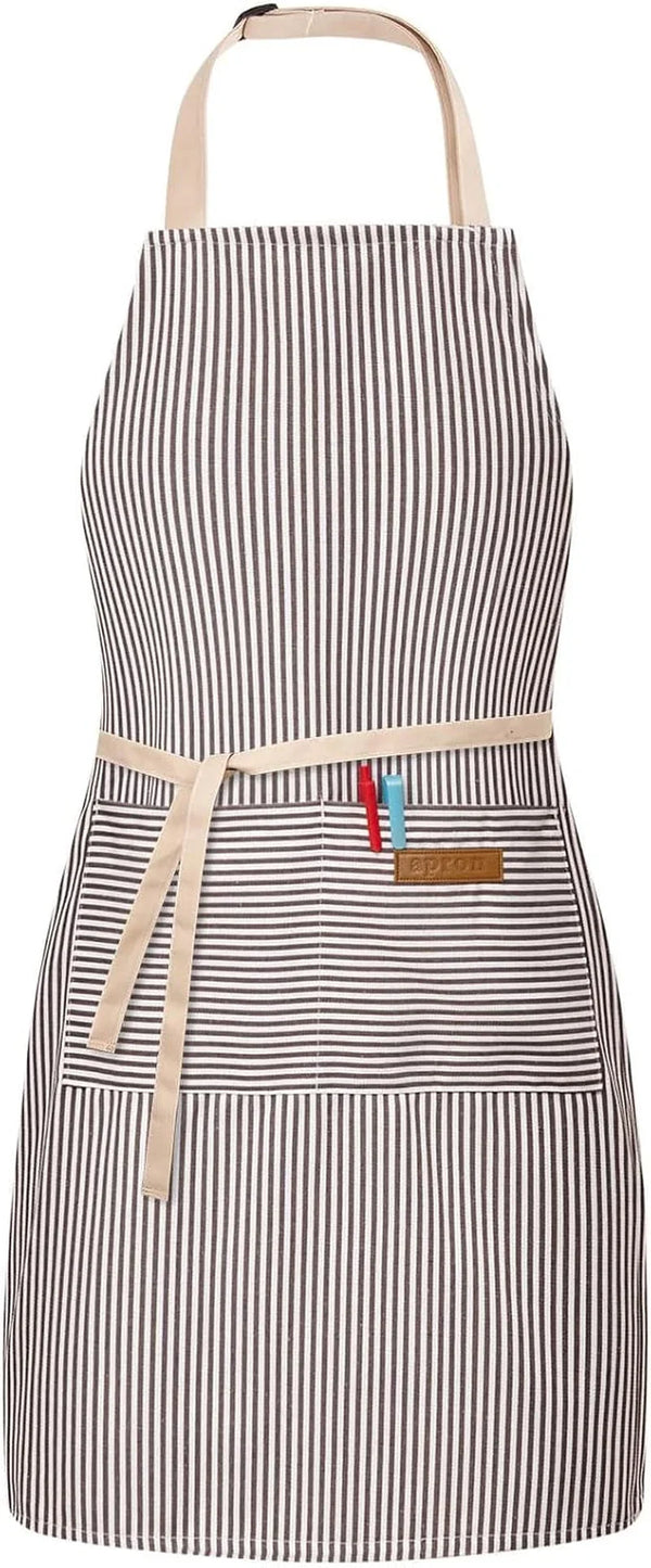 Adjustable Bib Apron with 2 Pockets Chef Cooking Kitchen Restaurant Aprons for Women Men1