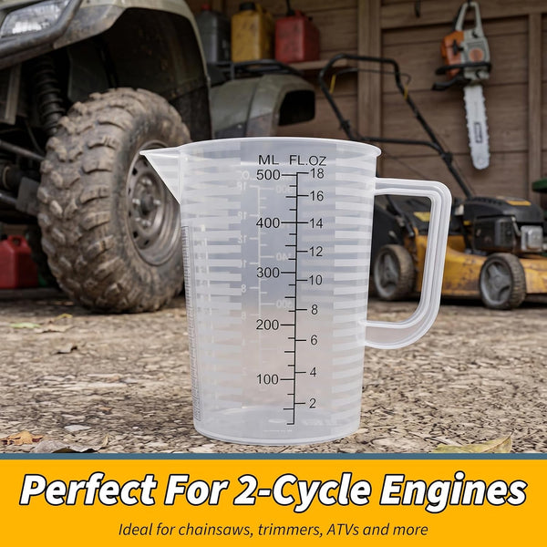 2 Stroke Oil Measuring Cup, 16Oz with Ratio Chart, Oil and Fuel Mixing7