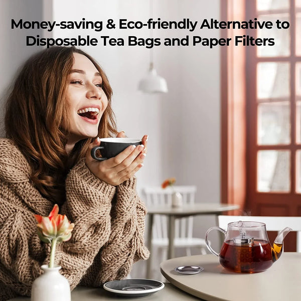 Extra Fine Mesh Tea Infuser for Loose Leaf Tea Steeper 1.5”X2.2” | 304 Stainless Steel Tea Strainers & Filters for Loose Tea, Updated Slim Threaded Lid Tea Ball for Mug, Cup, Teapot, Kettle4