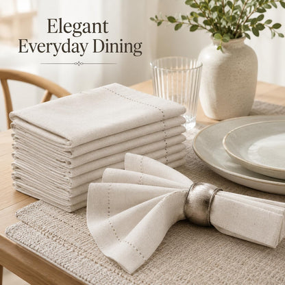 Linen Cloth Dinner Napkins, 18X18, Set of 123