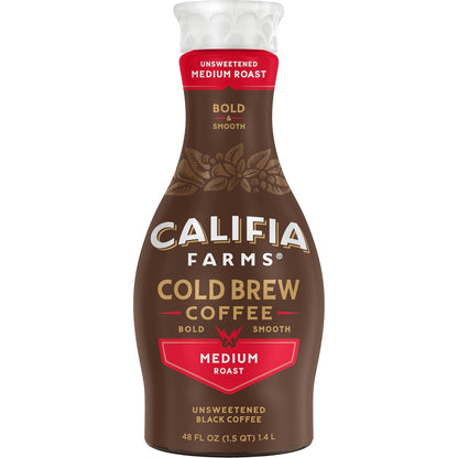 Califia Farms - Pure Black Medium Roast Cold Brew Coffee, 48 Oz, 100% Arabica, Plant Based, Vegan, Gluten Free, Non GMO, Sugar Free, Iced Coffee1