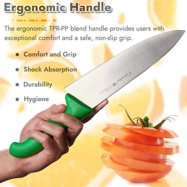 6-Inch Commercial-Grade Chef'S Knife, NSF Listed, Ergonomic, Non-Slip White Handle, High Carbon 420 Stainless Steel Forged Blade Straight Edge, Dishwasher Safe, Rust Proof3