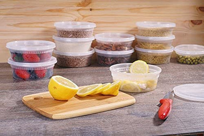 [8Oz-40 Sets Plastic Containers with Airtight Lids, Food Storage Containers, Deli, Slime, Soup, Meal Prep Containers | BPA Free | Stackable | Leakproof | Microwave/Dishwasher/Freezer Safe4