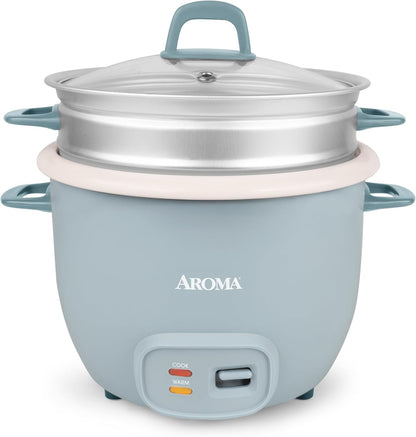 ® Rice Cooker, 7-Cup (Uncooked) / 14-Cup (Cooked), Steamer, Grain Cooker, Oatmeal Cooker, Soup Maker, Auto Keep Warm, 3Qt, Blue, ARC-797-1BL1