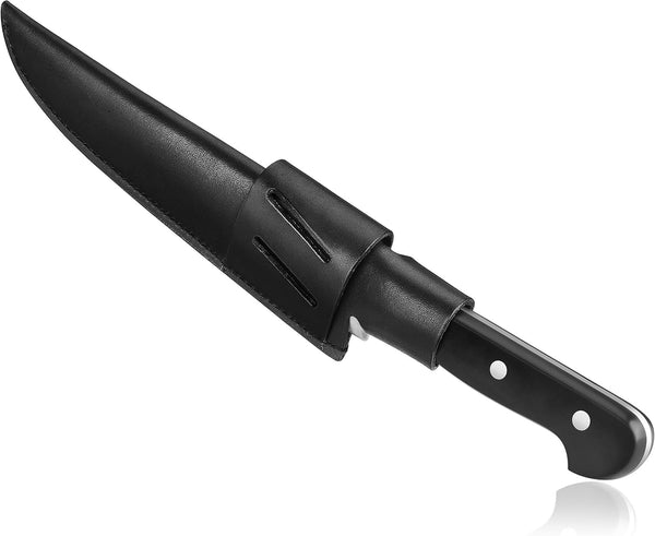 TV2 Series 1022711 Swedish 14C28N Steel Forged 7-Inch Fillet Knife and Leather Sheath Set3
