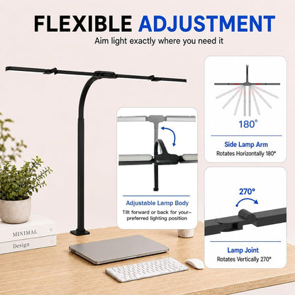 LED Desk Lamp with Clamp, Wide Desk Light for Home Office6