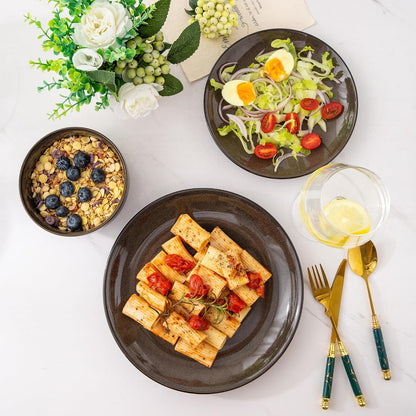 Ceramic Dinnerware Sets for 8,24Pcs Porcelain Plates and Bowls Set5