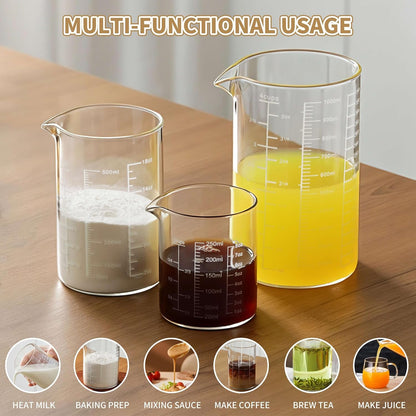 1000Ml Glass Measuring Cup with Markings Borosilicate5