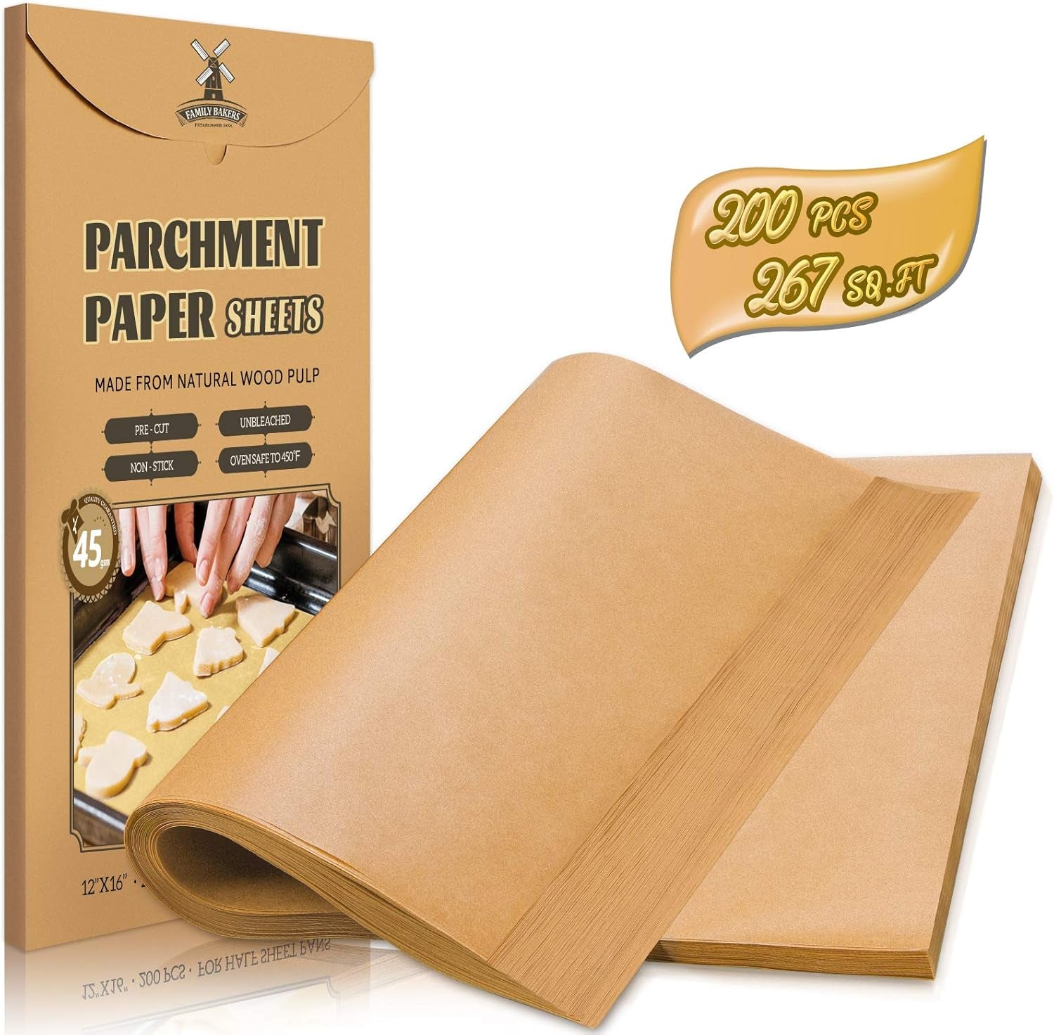 200-pcs-parchment-paper-sheets-12-x-16-inch-precut-non-stick-parchment-sheets-for-baking-cooking-grilling-air-fryer-and-steaming-unbleached-fit-for-half-sheet-pans