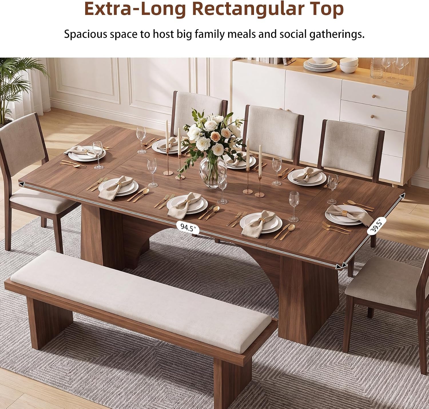 94-5-extra-long-wood-dining-table-for-6-10-farmhouse-kitchen-table-with-arch-cutout-pedestal-large-dinner-table-for-kitchen-dining-room-walnut