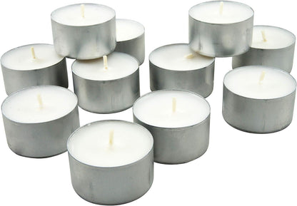 100 Pack Unscented 8 Hour Extended Burn Time Tea Light Candles, White, 100 Count3