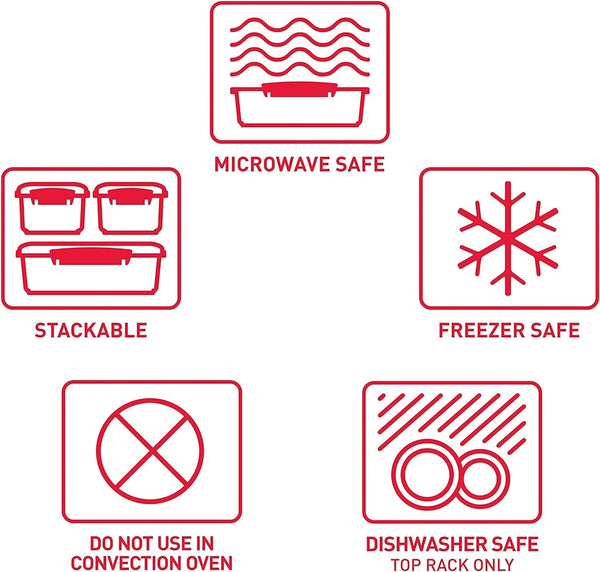 Heat & Eat Microwaveable Rice Cooker & Food Container Set with Steam Release Vents, Microwave Rice Cooker & round Food Storage Container, Dishwasher & Freezer-Safe, Bpa-Free6