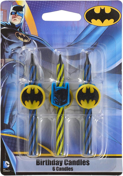 Batman™ Sprial Birthday Candles | Cake Decoration Toppers | 6 Count4