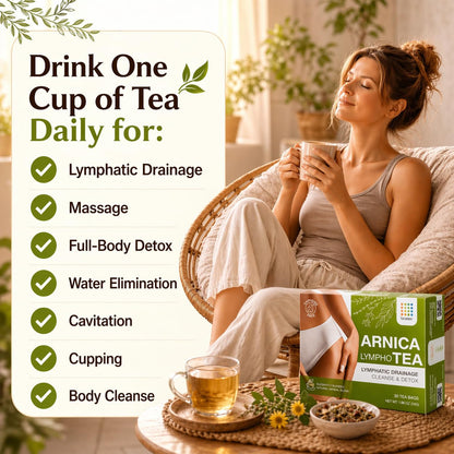 Arnica Tea, Bruising & Swelling Relief, Ginger, 30-Pack | for Post Surgery Recovery after Liposuction, Tummy Tuck, 360 Lipo, BBL; Lymphatic Drainage and Fibrosis Support3