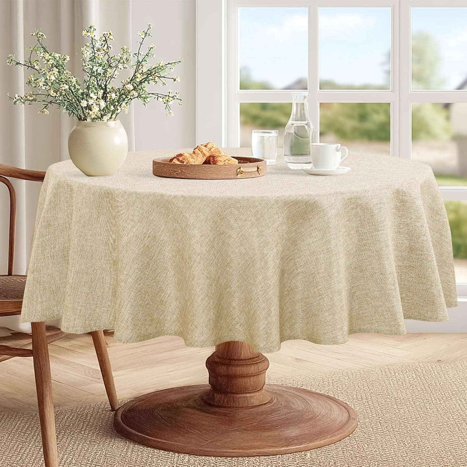 round-table-cloth-faux-linen-farmhouse-tablecloth-wrinkle-and-stain-resistant-decorative-fabric-table-cover-for-kitchen-dining-room-parties-and-camping-beige-70-inch-round