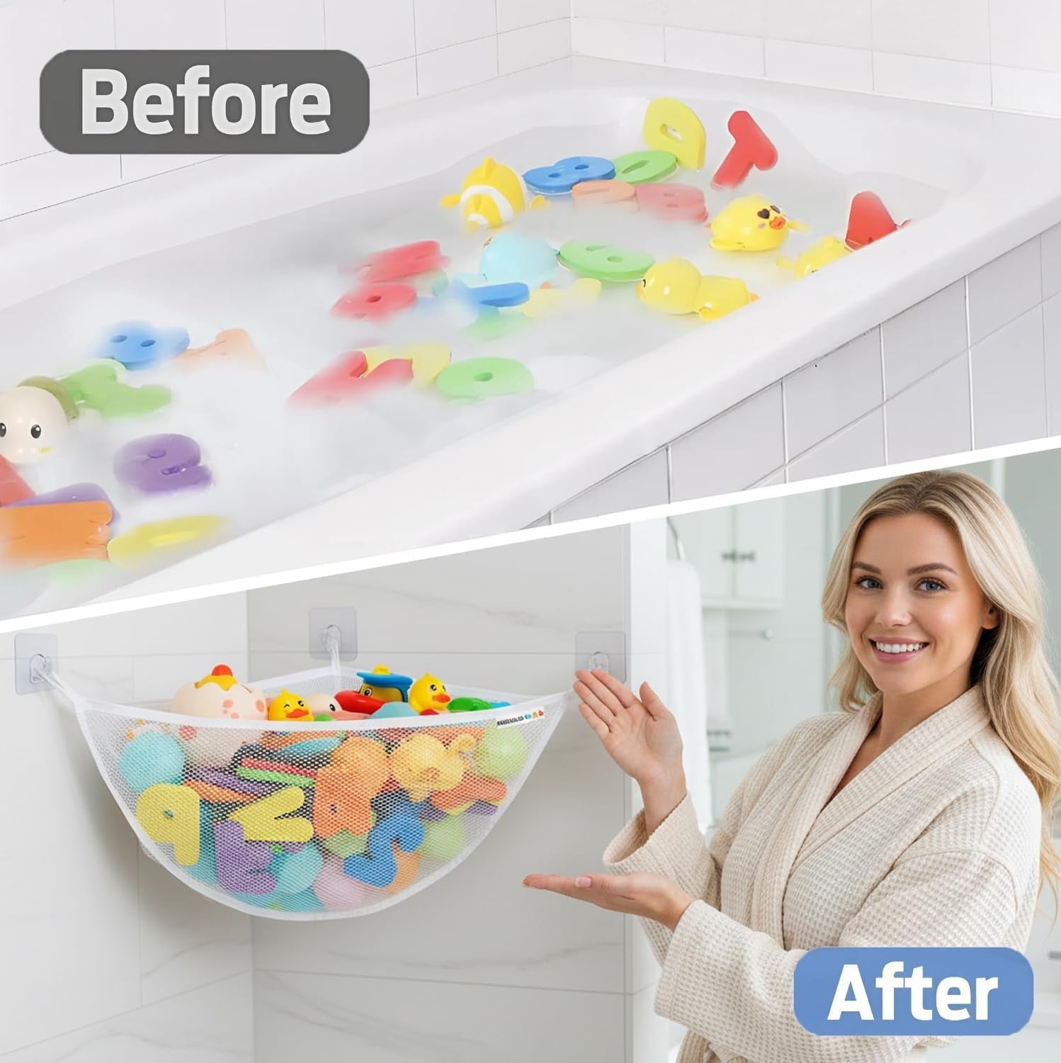 bath-toy-storage-organizer-for-bathtub-large-mesh-bath-toy-holder-bath-toy-net-corner-bathtub-toy-storage-with-3-strong-suction-cups-3-adhesive-hooks-quick-dry-toy-holder-for-tub-shower