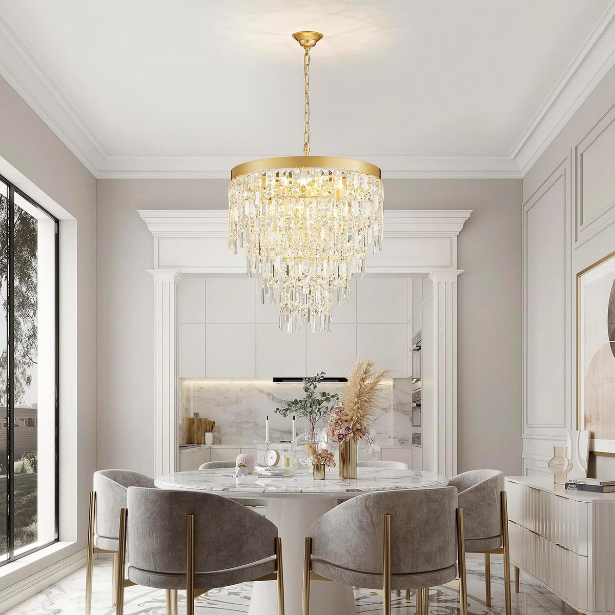 modern-crystal-chandelier-22-8-gold-round-chandeliers-for-dining-room-light-fixture-4-tiers-9-lights-luxury-crystal-pendant-chandelier-for-entryway-foyer-living-room-bedroom-kitchen-staircase