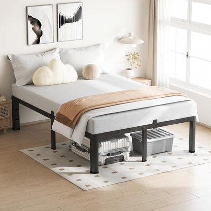 18 Inch King Bed Frame with round Corners No Box Spring Needed8