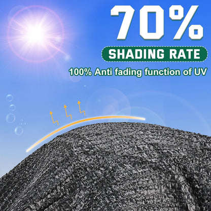 70% Shade Cloth 10X20 Ft, Breathable HDPE Mesh Sun Shade Tarp for Garden & Greenhouse, UV Resistant Outdoor Shade Fabric with Copper Grommets for Plants, Patio, Yard8