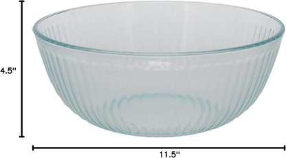 7404 (4.5Qt) Glass Mixing Bowl & 7404-PC Blue Lid - Made in USA7