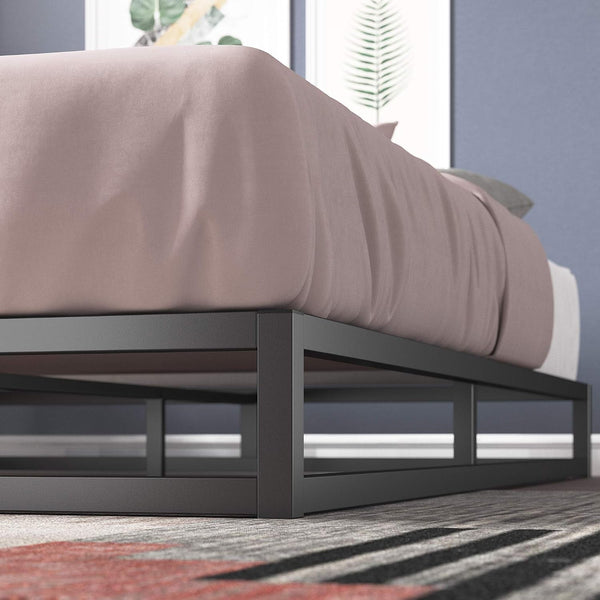 Joseph 6 Inch Metal Platform Bed Frame, Mattress Foundation, Wood Slat Support, No Box Spring Needed, Sturdy Steel Structure, Queen3