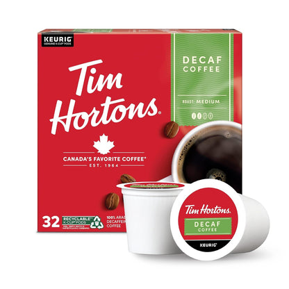 Decaf, Medium Roast Coffee, Single-Serve K-Cup Pods Compatible with Keurig Brewers, 32Ct K-Cups, Red1