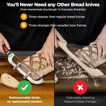 Upgrade Bread Knife for Bread, Adjustable 6 Thickness, 420 Stainless Steel6