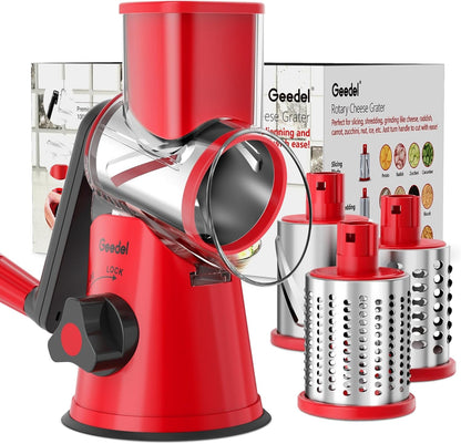 Rotary Cheese Grater Hand Crank, Cheese Shredder Vegetable Slicer1
