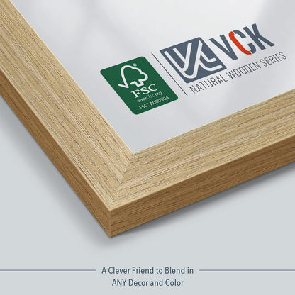 24X36 Poster Frame 3 Pack, Natural Oak Wood Wide Border, for Picture4