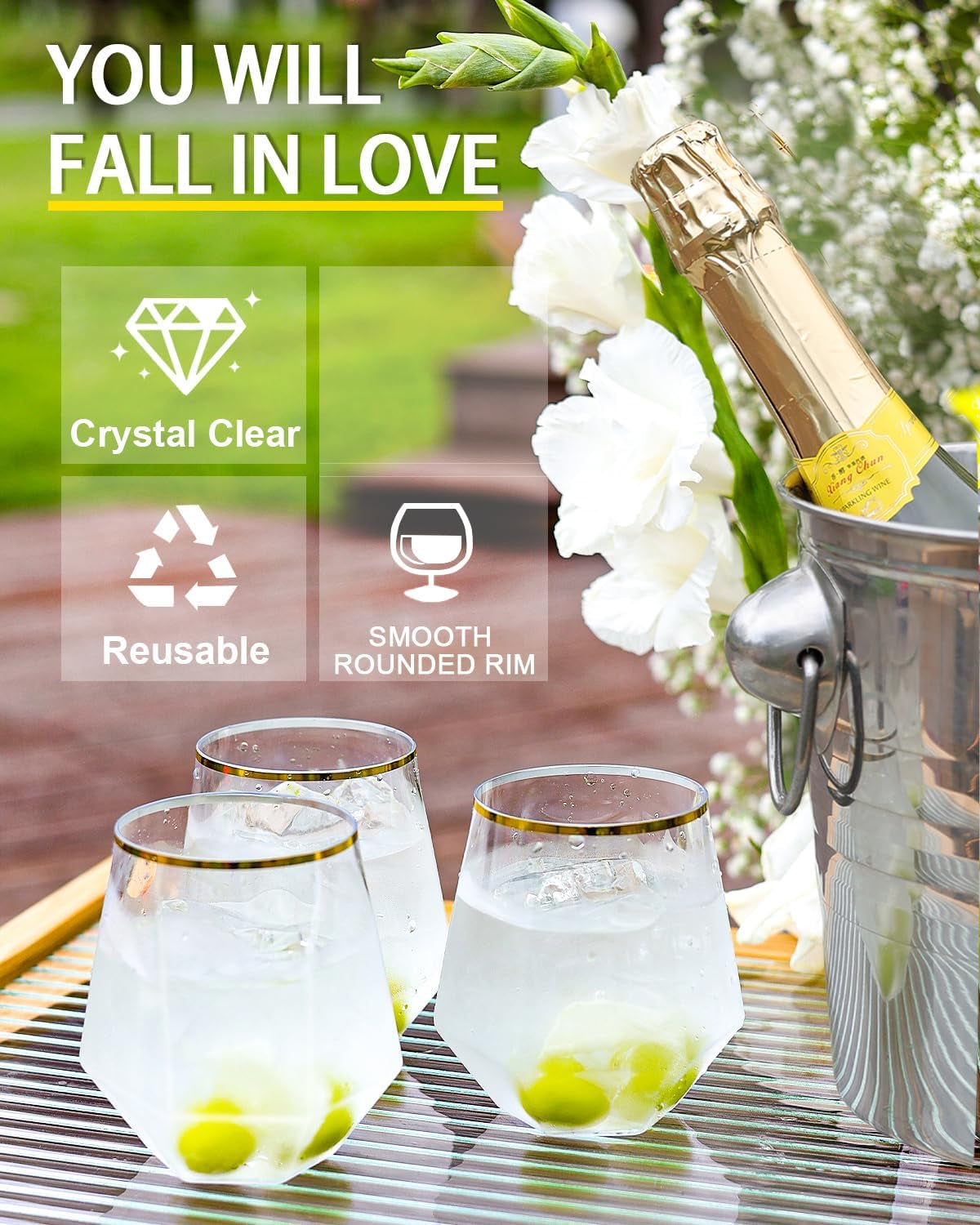 40-pack-plastic-wine-glasses-12-oz-disposable-cocktail-whiskey-glasses-gold-rimmed-diamond-stemless-champagne-margarita-glasses-clear-unbreakable-reusable-plastic-cups-for-party-wedding-birthday