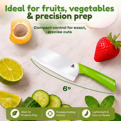Ceramic Chef Knife, 6 Inch Santoku Blade for Chopping Vegetables6