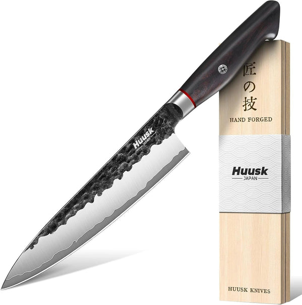 Gyuto Chef Knife - Japanese High Carbon Steel VG10 Core Ebony Grip 8"1