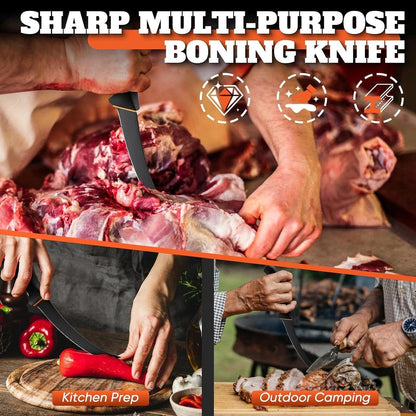 6 Inch Curved Boning Knife for Meat Cutting with Non‑Slip Grip3