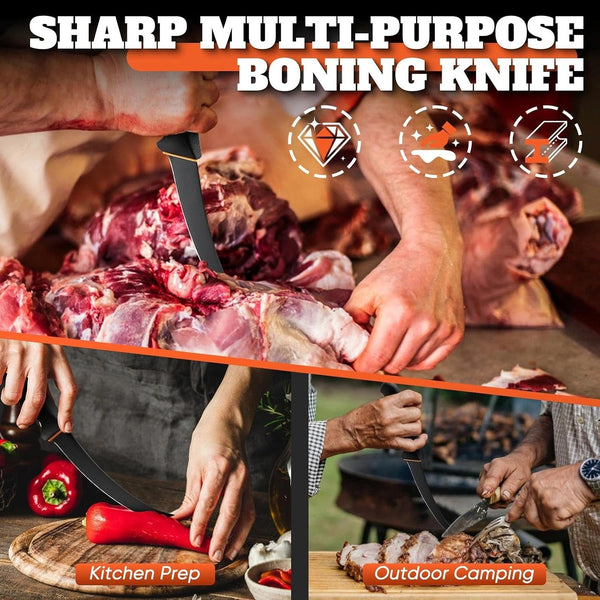 6 Inch Curved Boning Knife for Meat Cutting with Non‑Slip Grip3