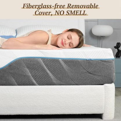 Extra Firm Mattress, Full Size 10 Inch Memory Foam Mattress, Extra Firm to Medium Firm Dual Sides Flippable Mattress, High Density Mattress for Back Pain Relief, Certipur-Us Certified, 75"X 54"6