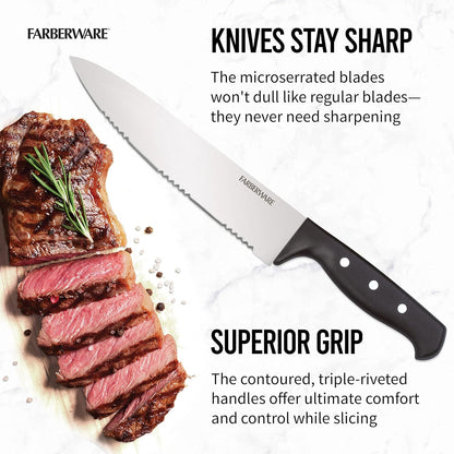22-Piece Kitchen Knife Block Set, High Carbon Stainless Steel3
