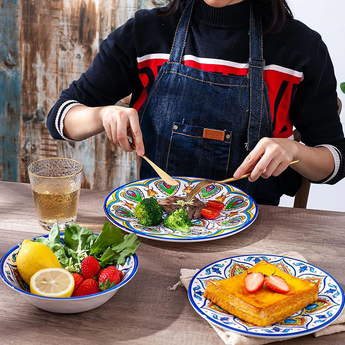 melamine-dinnerware-set-12-pcs-dinner-plates-bowls-sets-for-indoor-and-outdoor-use-durable-unbreakable-dishes-sets-dishwasher-safe-bpa-free-service-for-4